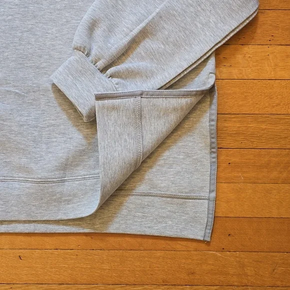 Rachel Zoe, Mockneck Boxy Drop Shoulder Sweatshirt, Gray, EUC, Women's XL - Picture 9 of 14